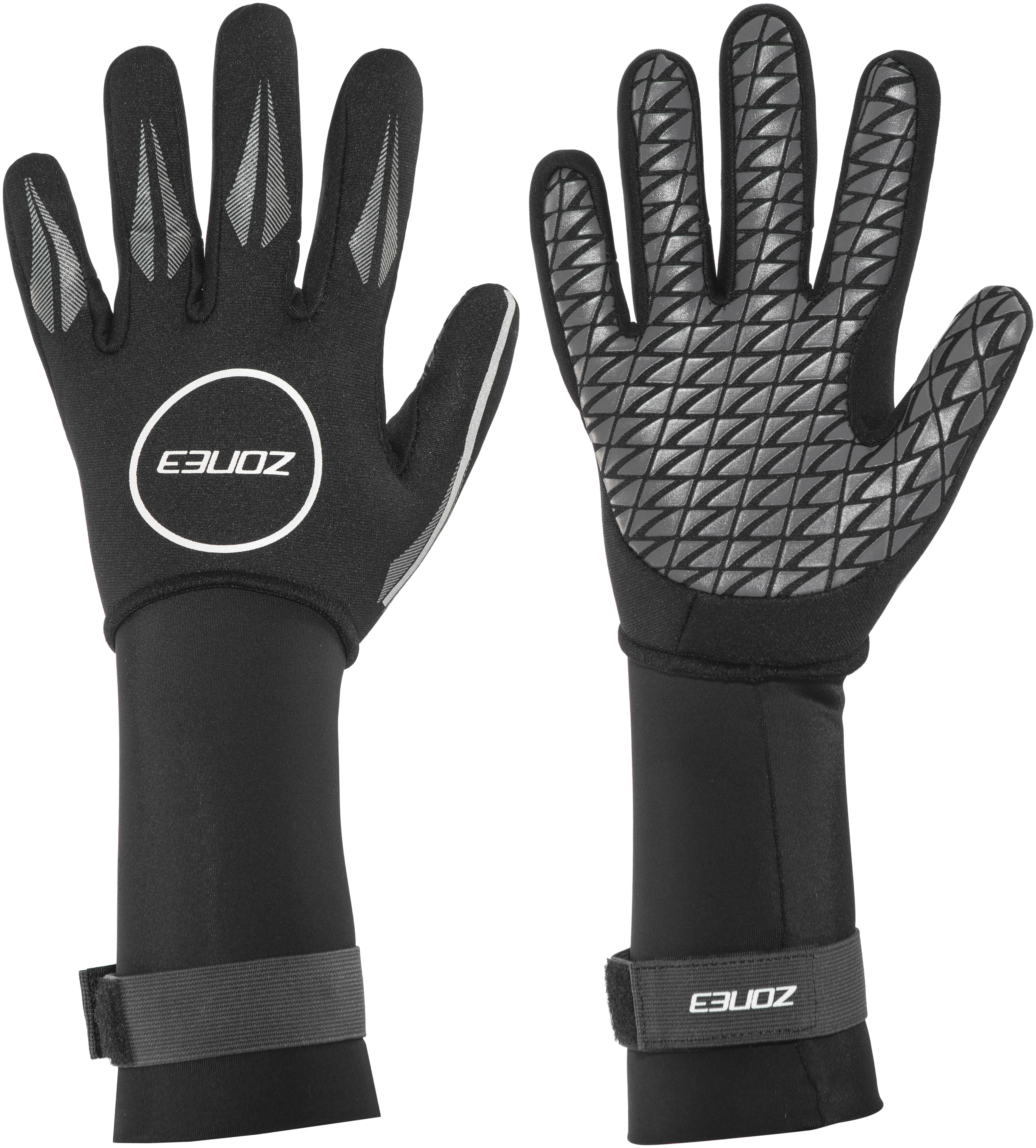 Zone3 Neoprene Swim Gloves Black /& Silver L
